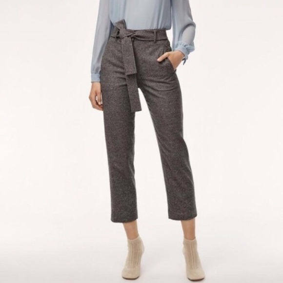 Aritzia Pants - Wilfred Aritzia Jallade High Rise Grey Tweed Pants